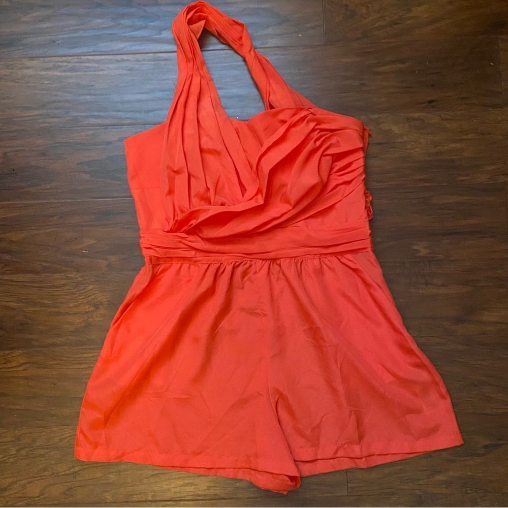 NEW ASOS Orange One Shoulder Romper